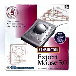 Vintage Kensington Expert Mouse 5.0 Trackball PC Computer 4 Button Sealed NOS